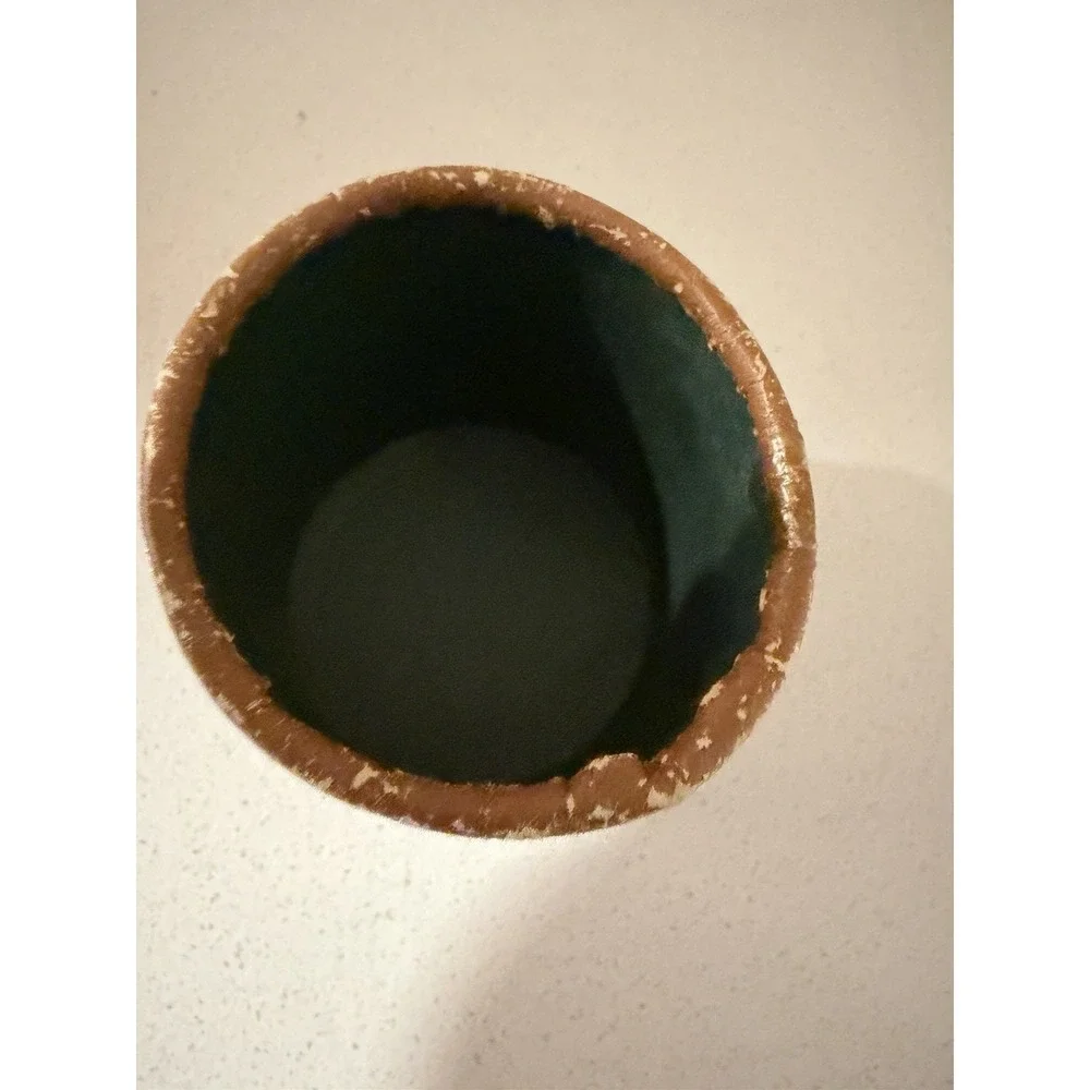Vintage Yahtzee Dice Shaker Cup Leather Print Can